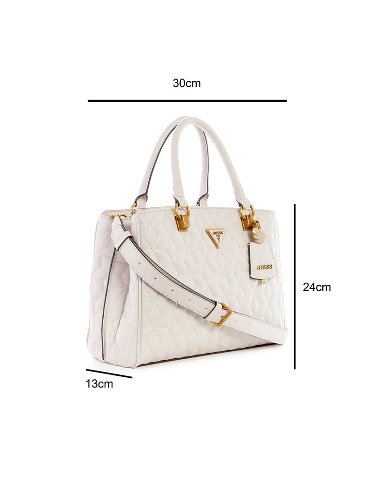  GUESS Bolsos Satchel para mujer Beige, Beige : Ropa