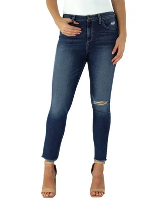 Jeans skinny Innermotion Ankle lavado deslavado corte cintura para mujer