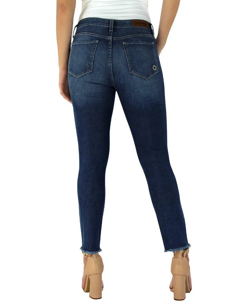 Jeans skinny Innermotion Ankle lavado deslavado corte cintura para mujer