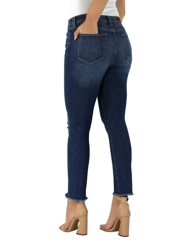 Jeans skinny Innermotion Ankle lavado deslavado corte cintura para mujer