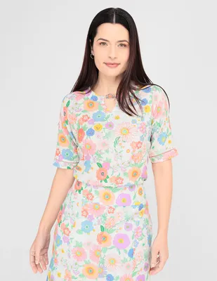 Blusa Izanami manga al codo para mujer