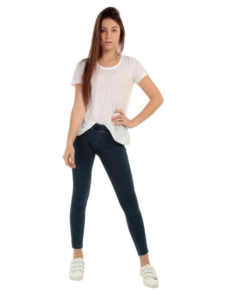 Jeans skinny 365 Essential lavado obscuro corte cadera para mujer