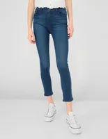 Jeans skinny 365 Essential lavado obscuro corte cintura para mujer