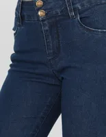 Jeans skinny Frappe lavado obscuro corte cintura para mujer