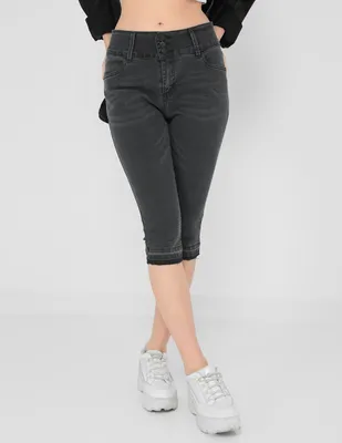 Jeans capri slim Frappe P149 corte cintura para mujer