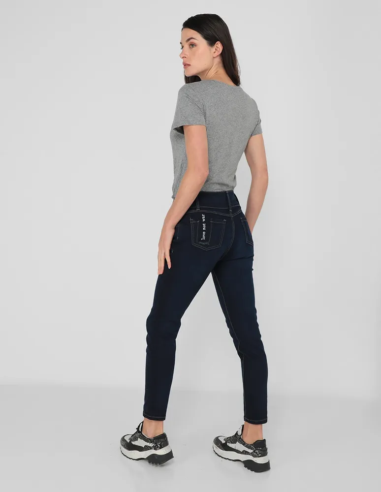 Jeans skinny Frappe p147 corte cintura para mujer