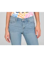 Jegging skinny deslavado corte cintura para mujer