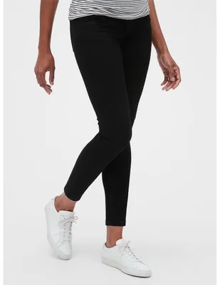 Jegging de maternidad skinny lavado obscuro corte cintura alta para mujer