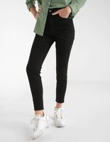 Jeans skinny obscuro corte cintura alta para mujer