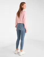 Jeans skinny corte cintura alta para mujer