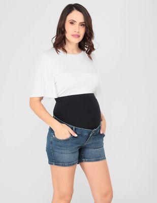 Short de maternidad mezclilla para mujer