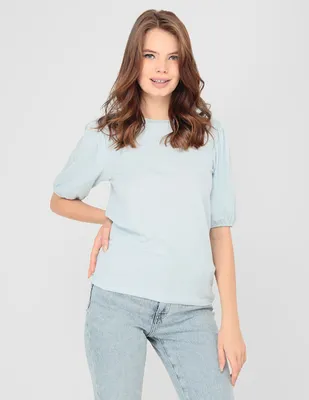 Blusa manga al codo para mujer