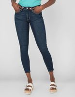 Jeans skinny lavado obscuro corte cintura para mujer