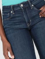 Jeans skinny lavado obscuro corte cintura para mujer