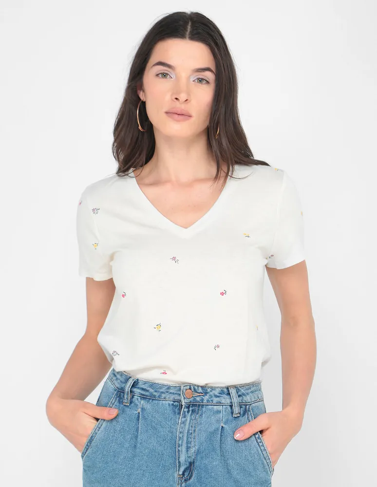 Playera Gap cuello V para mujer