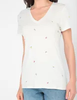 Playera Gap cuello V para mujer