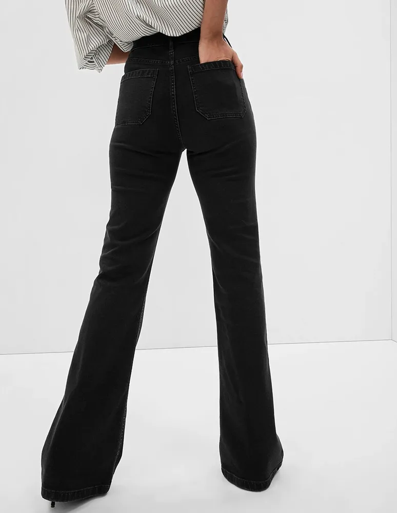 Jeans flare corte cintura alta para mujer