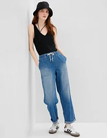 Jeans straight corte cintura para mujer