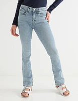 Jeans slim corte cintura para mujer