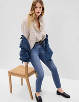 Jeans skinny a la cintura para mujer