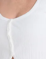 Playera Aéropostale cuello con botón para mujer