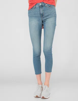 Jeans petite skinny corte cintura para mujer