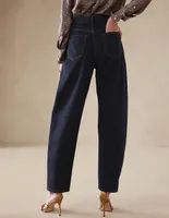 jeans mom banana republic lavado obscuro corte cintura para mujer