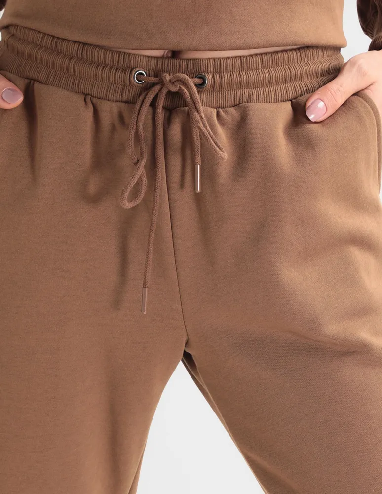 Pants straight con elástico para mujer