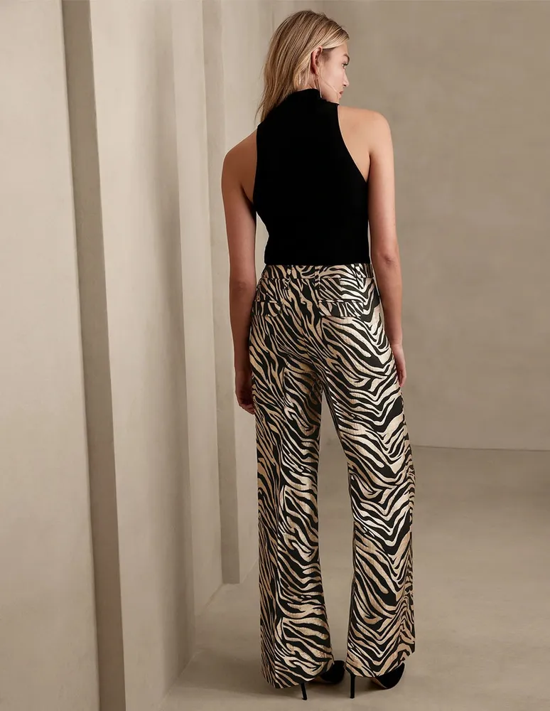 pantalón banana republic straight animal print para mujer