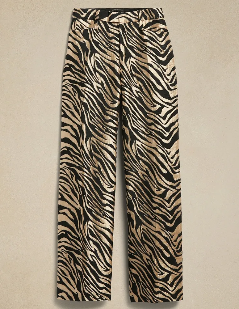 pantalón banana republic straight animal print para mujer