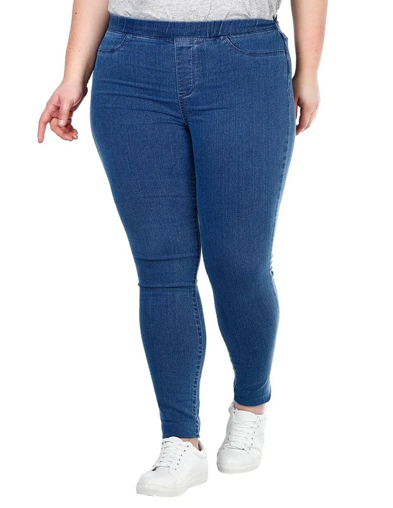 Jegging skinny 365 Essential lavado obscuro corte cintura para mujer