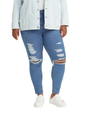 Jeans super skinny Levi's 720 lavado claro corte cintura alta para mujer