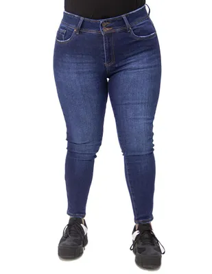 Jeans skinny Locura NDQP036 corte cintura alta para mujer
