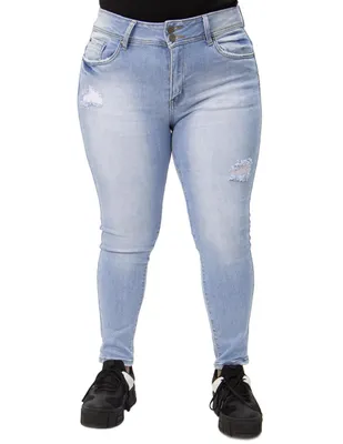 Jeans skinny Locura NDQP037 corte cintura alta para mujer