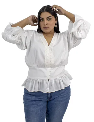 Blusa casual manga larga Locura para mujer