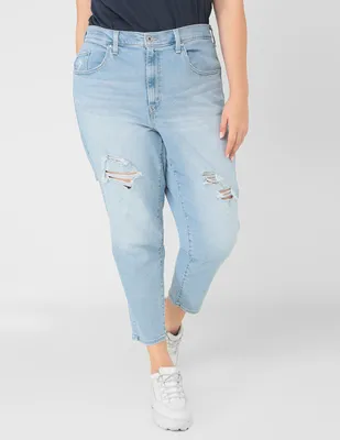 Jeans mom Levi's lavado desgastado corte cintura alta para mujer