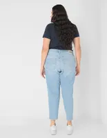 Jeans mom Levi's lavado desgastado corte cintura alta para mujer