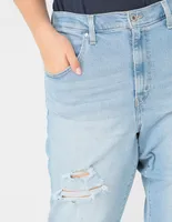 Jeans mom Levi's lavado desgastado corte cintura alta para mujer