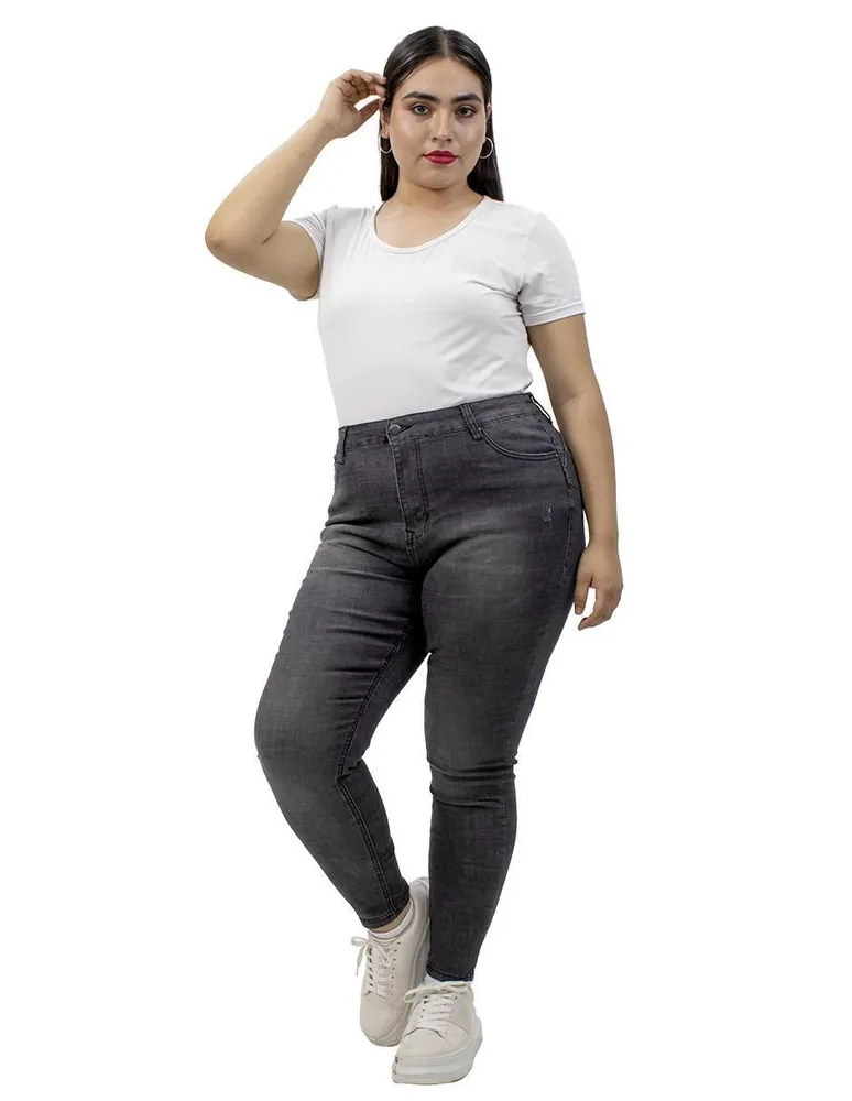 Jeans skinny Locura corte cintura alta para mujer