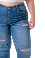 Jeans skinny Balam lavado destruido corte cintura para mujer