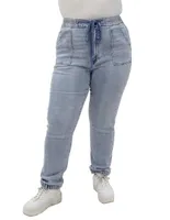 Jeans skinny Locura lavado claro corte cintura alta para mujer