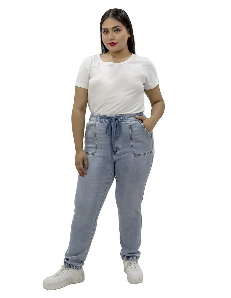 Jeans skinny Locura lavado claro corte cintura alta para mujer