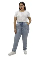 Jeans skinny Locura lavado claro corte cintura alta para mujer