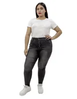 Jeans skinny Locura ncmp283 corte cintura alta para mujer