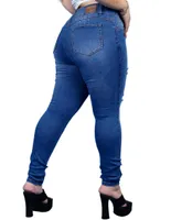 Jeans skinny Doow lavado destruido corte cintura para mujer