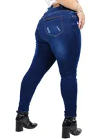 Jeans skinny Doow lavado obscuro corte cintura para mujer