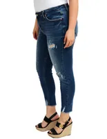Jeans skinny Balam deslavado corte cintura para mujer