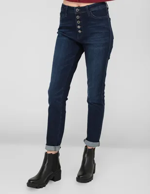 Jeans skinny Vervet By Flying Monkey deslavado corte cintura para mujer