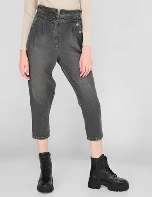 Jeans slim &Me lavado obscuro corte cintura alta para mujer