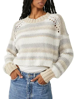 Suéter Free People para mujer cuello redondo a rayas